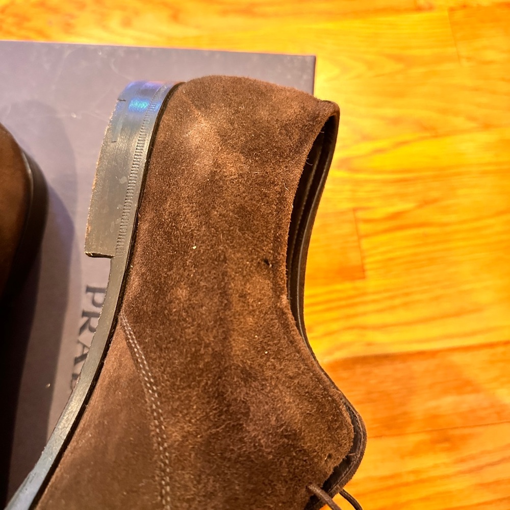 Prada Derby men’s suede shoes - 9.5 - Picture 10 of 11